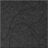 Cast 9mm Engraved Topo felt sample with flowing topographic line grooves