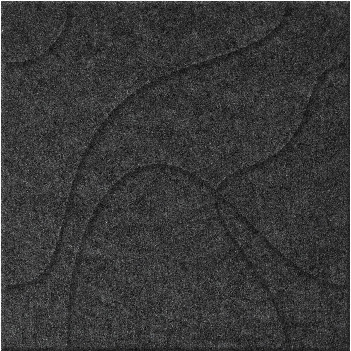 Cast 9mm Engraved Topo felt sample with flowing topographic line grooves