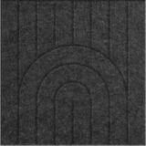 Cast 9mm Engraved Zen felt sample with nested arch grooves