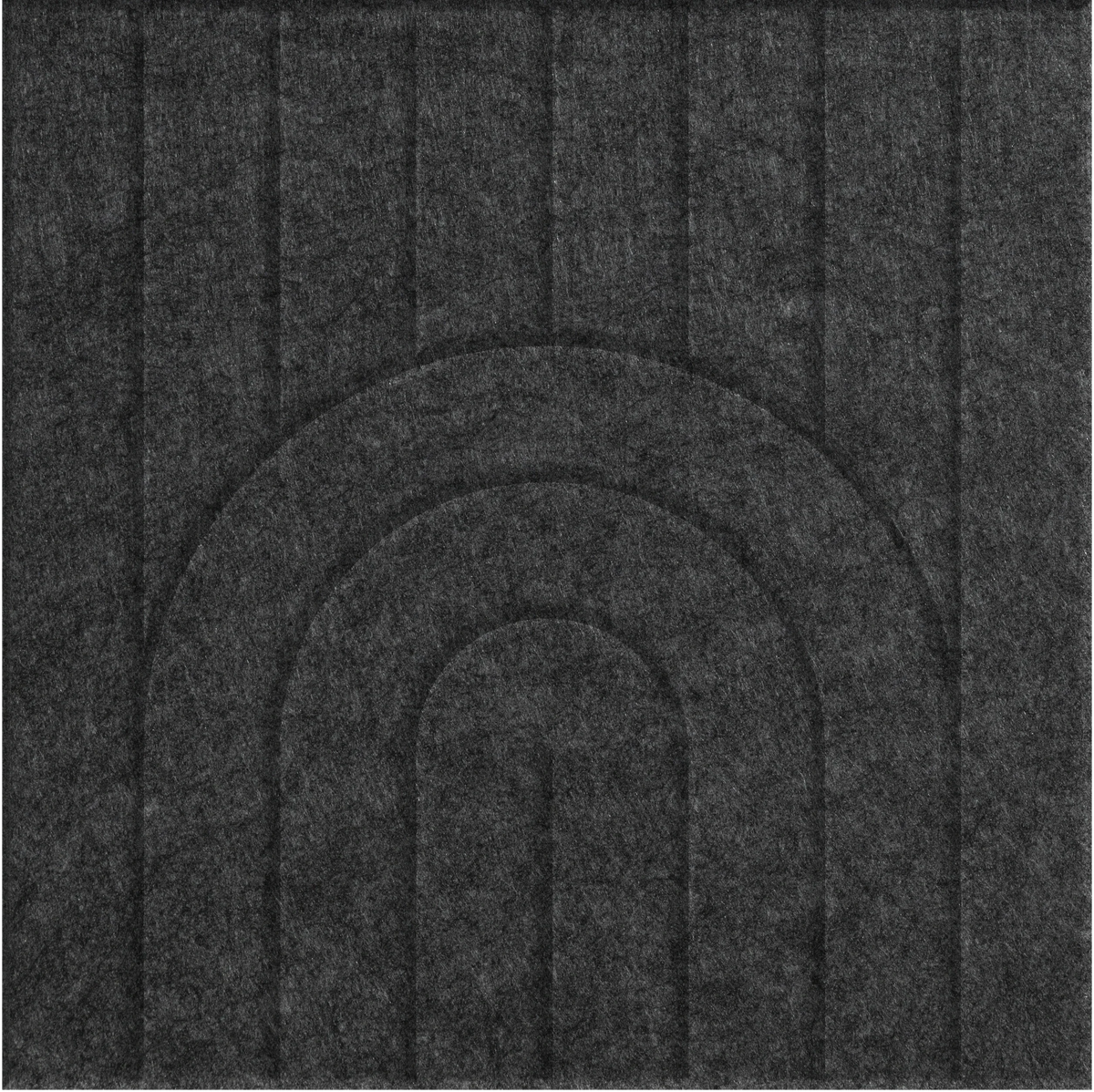 Cast 9mm Engraved Zen felt sample with nested arch grooves