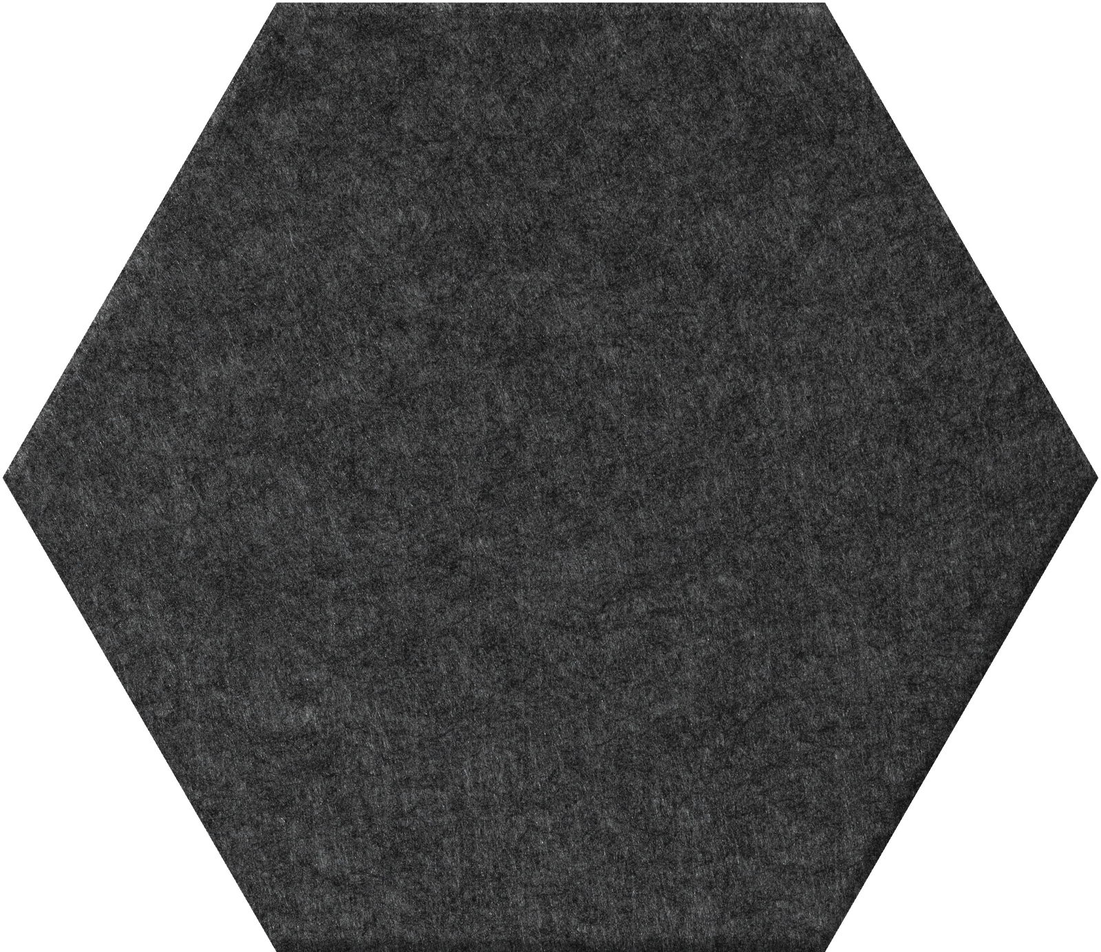 Dark gray hexagonal tile with a speckled matte surface.