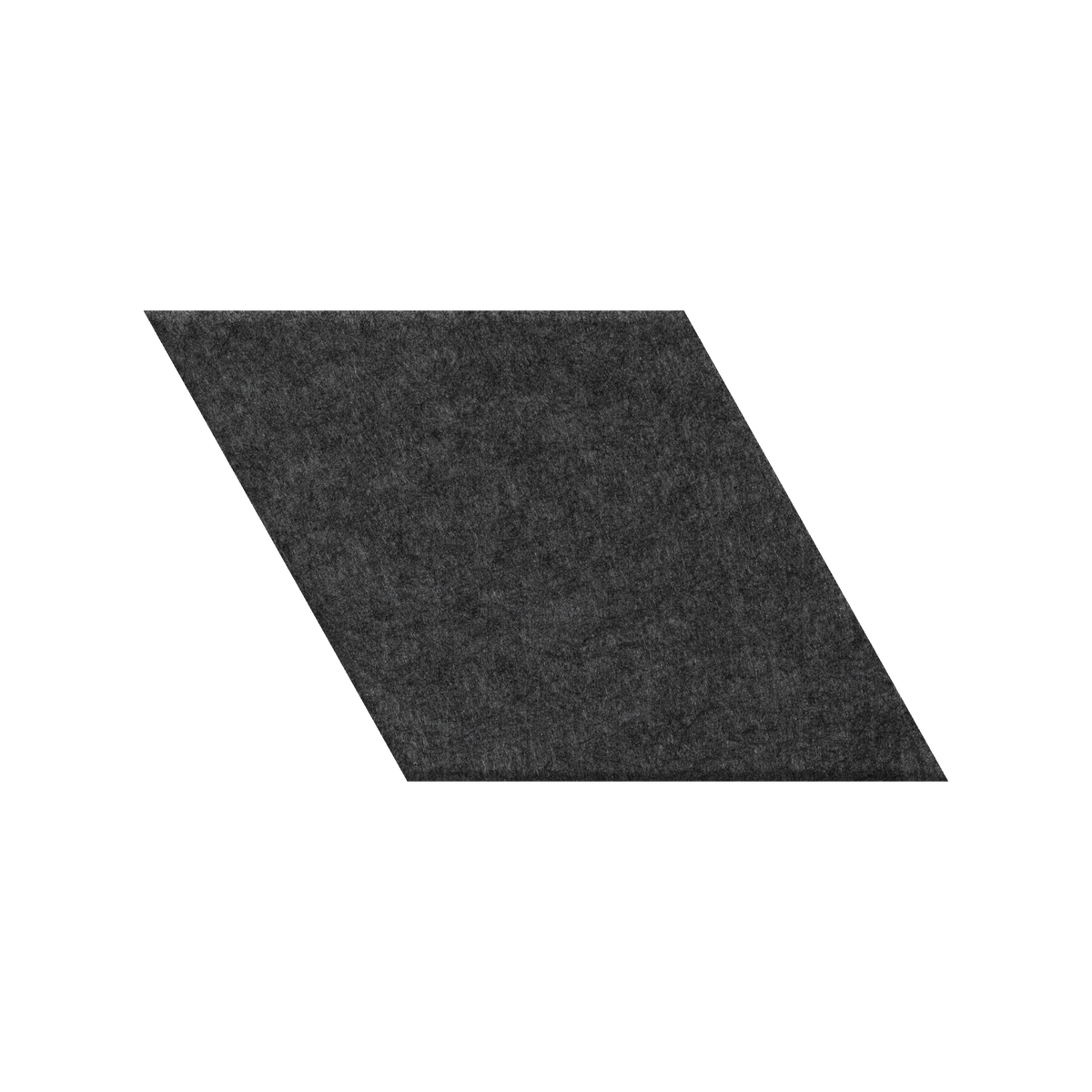 A dark charcoal gray felt or fabric square shown as a flat material swatch on a plain white background.