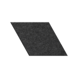 A dark charcoal gray felt or fabric square shown as a flat material swatch on a plain white background.