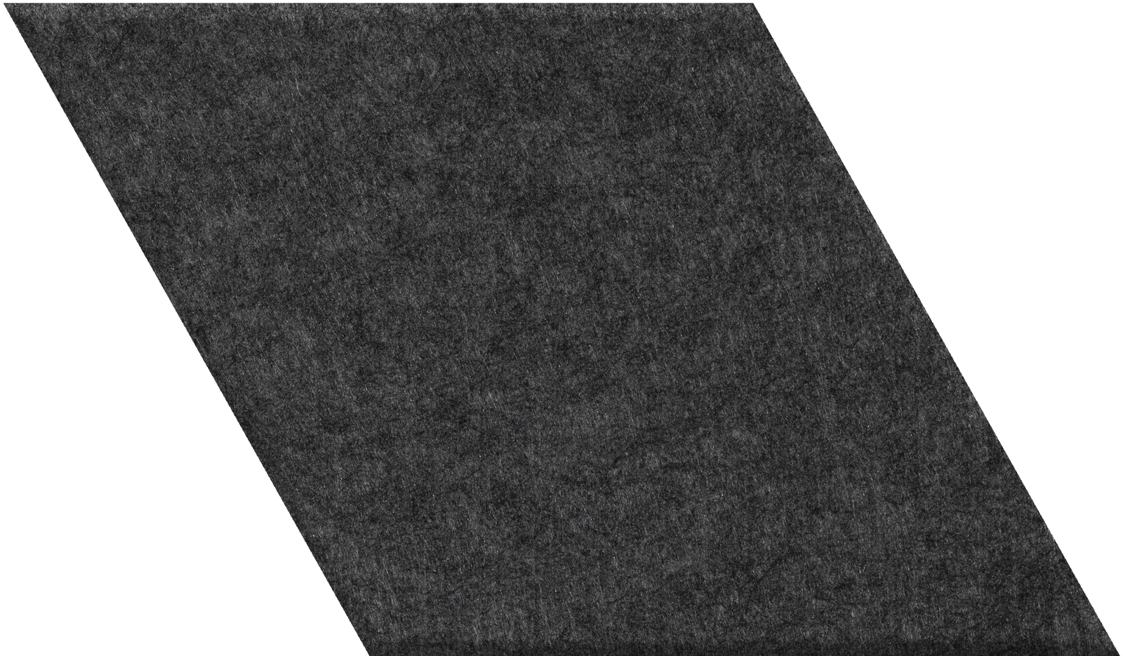 Dark gray diamond-shaped tile with textured surface and angled edges.