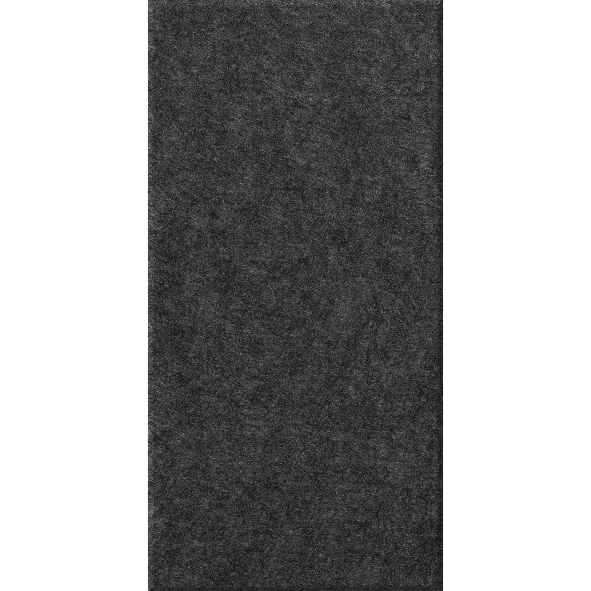A dark charcoal gray felt or fabric swatch shown as a vertical rectangular sample against a white background.