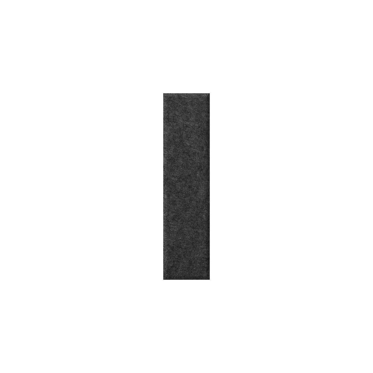 A single dark charcoal gray rectangular swatch centered on a plain white background.