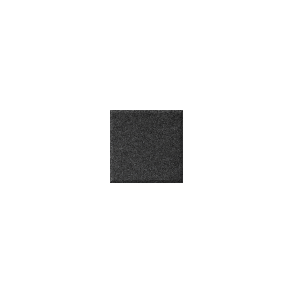 A square dark charcoal gray textured swatch centered on a solid white background.