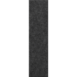 A dark charcoal gray textured fabric or carpet sample shown as a tall vertical rectangle on a white background.