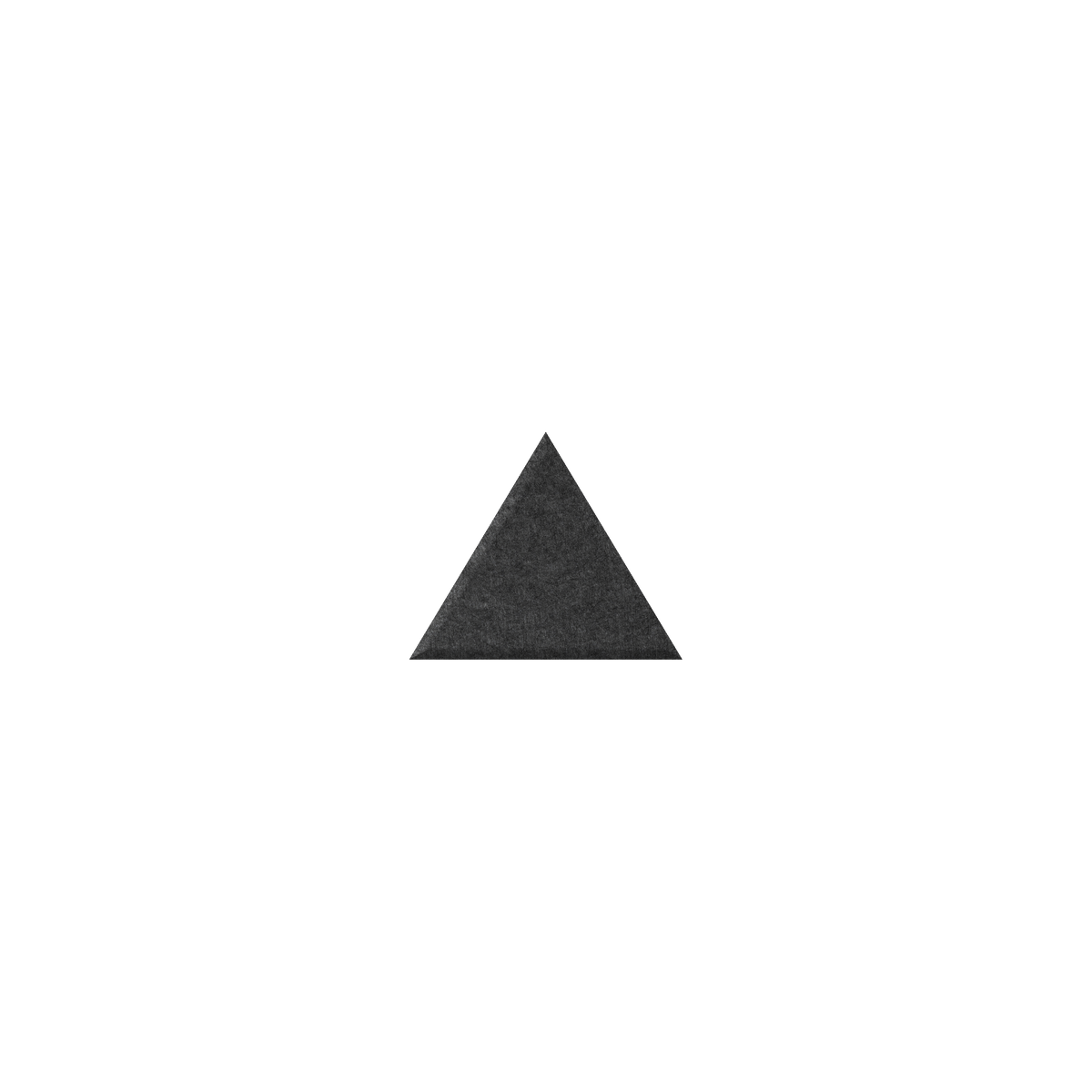 Dark Gray triangle on white background.