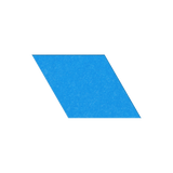 Blue parallelogram on a white background