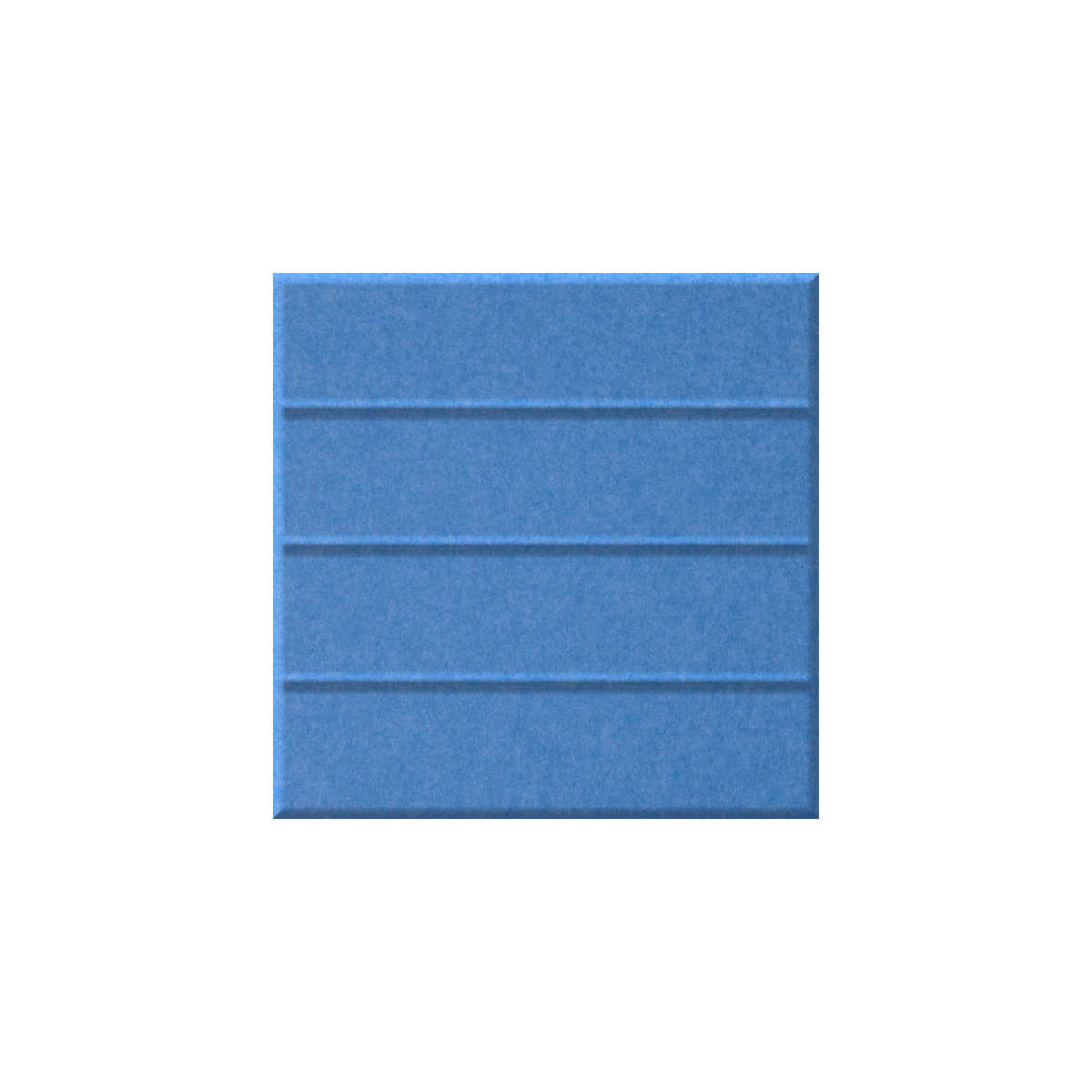 A square blue textured panel with a four-quadrant grid pattern, shown against a plain white background.