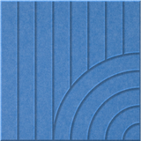 Cayman 9mm Engraved Tangent felt sample with concentric quarter circle grooves