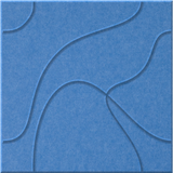 Cayman 9mm Engraved Topo felt sample with flowing topographic line grooves
