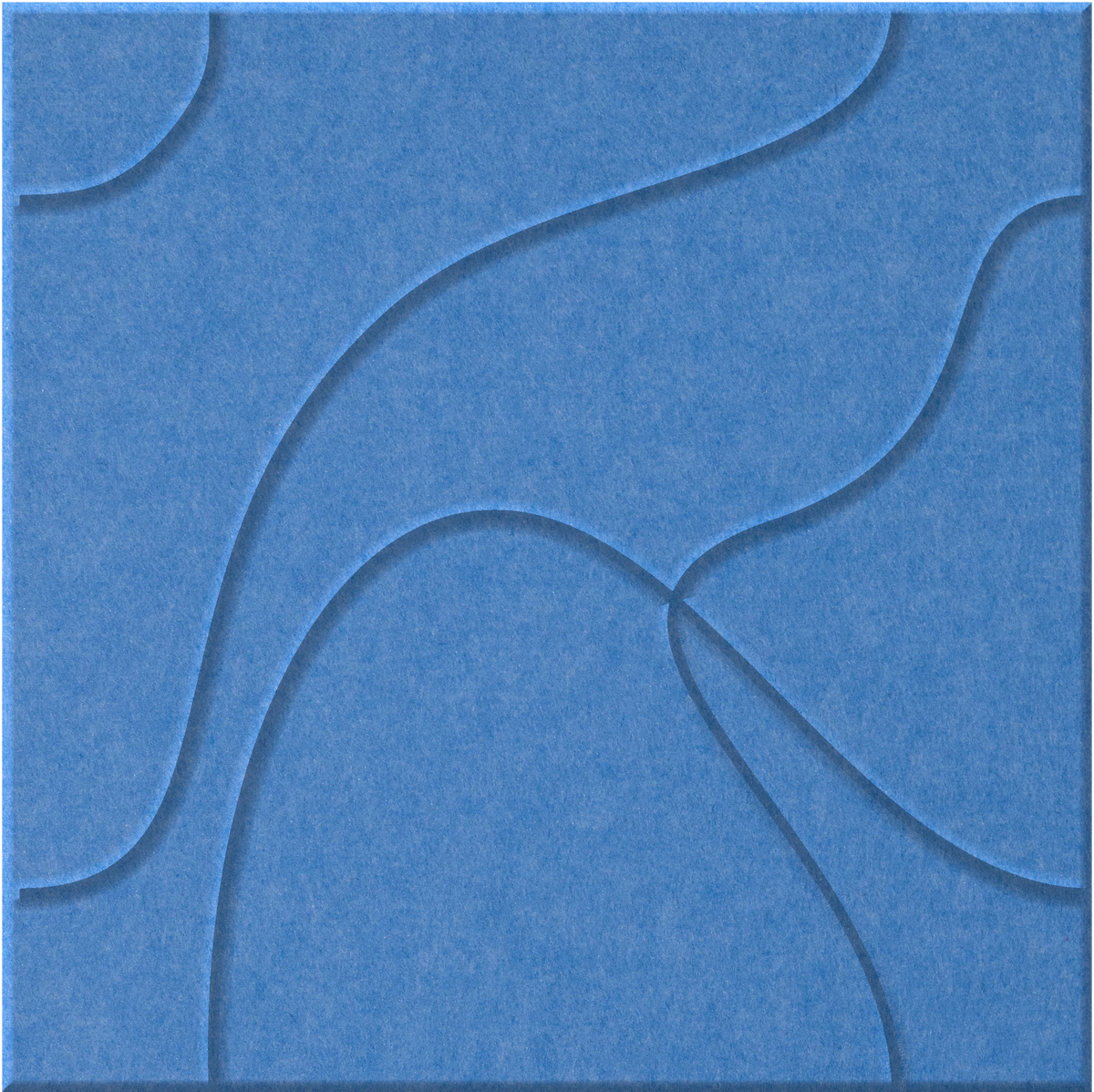 Cayman 9mm Engraved Topo felt sample with flowing topographic line grooves
