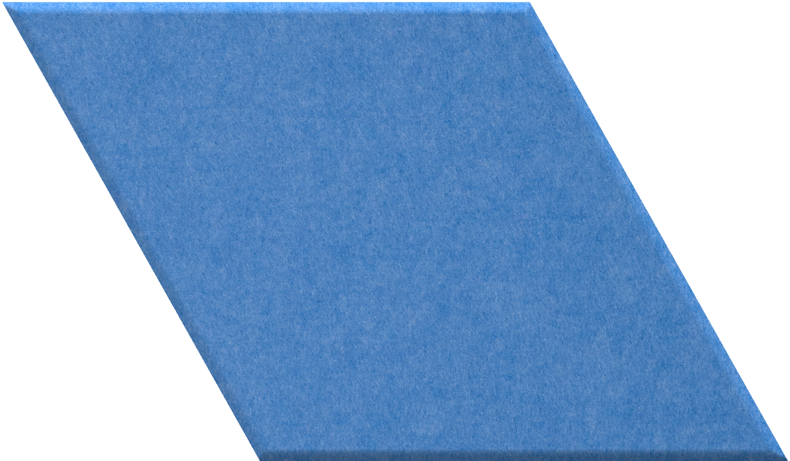 Blue diamond-shaped tile with matte finish and textured surface.