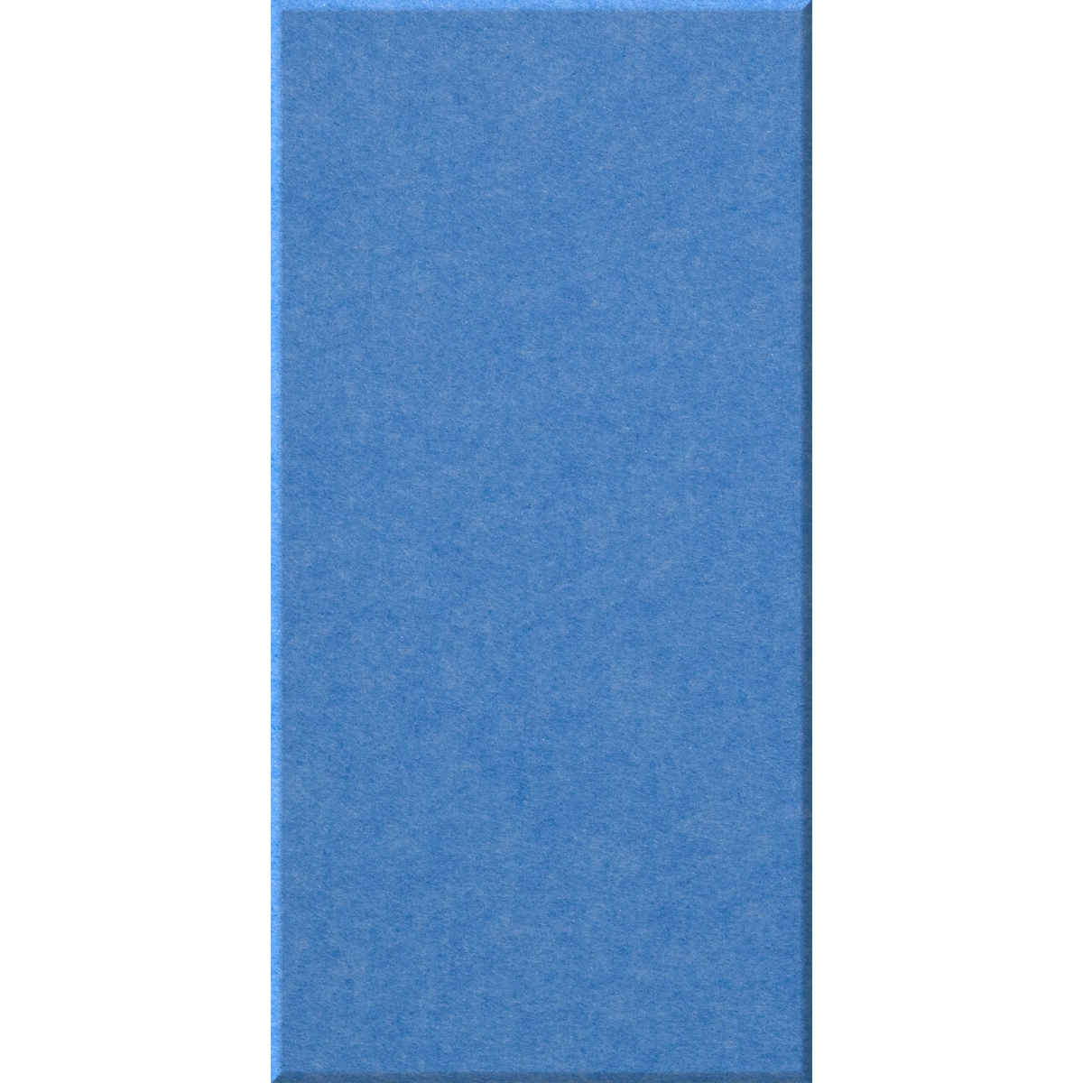 A vertical rectangular blue textured panel or swatch centered on a white background.