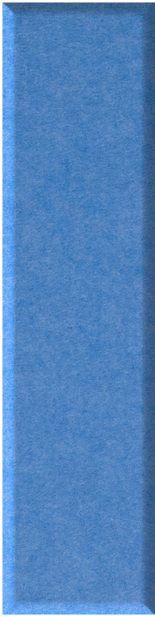 Blue shiplap tile with textured surface and beveled edges.