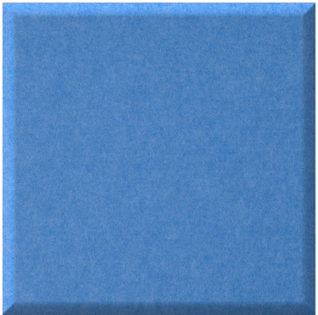 Blue quarter tile with beveled edge and matte finish.