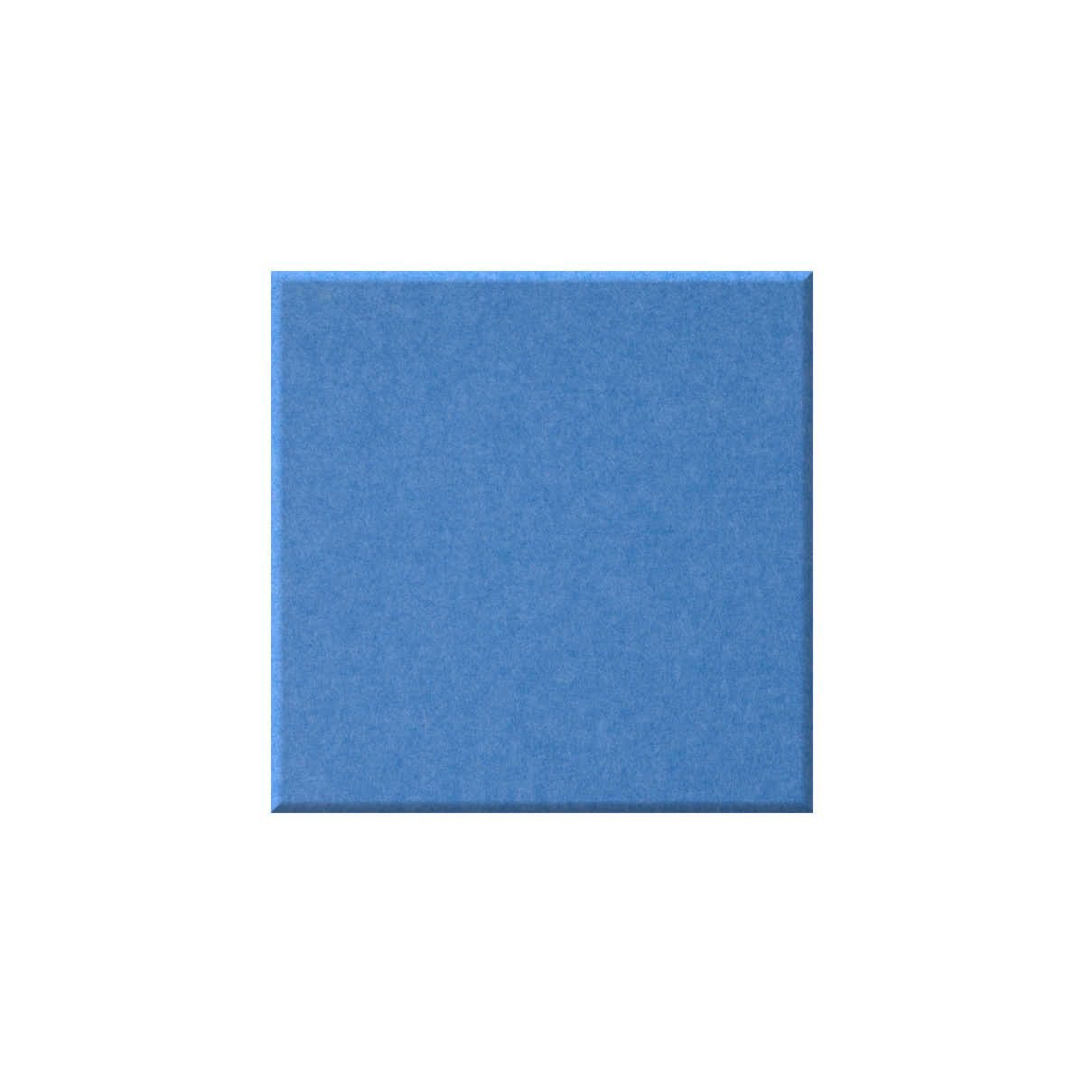A square blue textured tile or swatch centered on a plain white background.