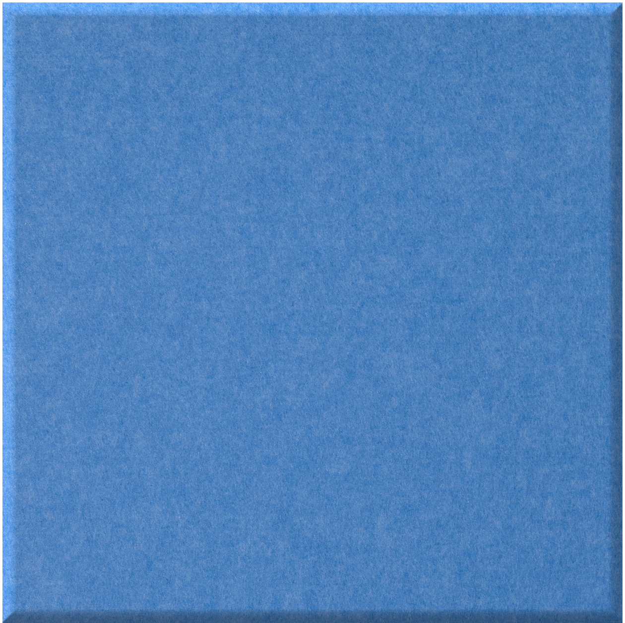 Blue square tile with matte textured surface.