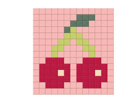Cherries with Pink background