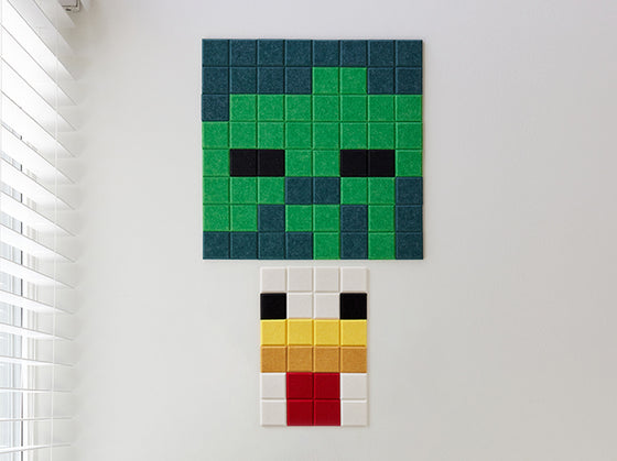 Felt Chicken Jockey on wall