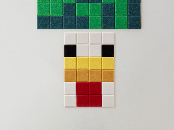 Felt Chicken Jockey on wall