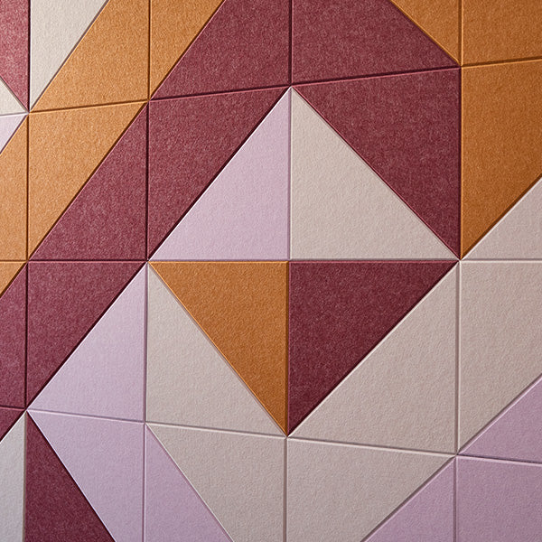 Cinnamon Felt Right Tile Design on Wall