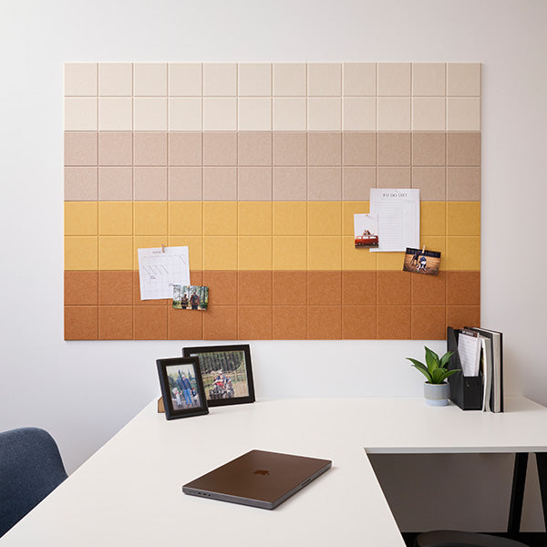 Cinnamon Felt Right Tile Design on Wall