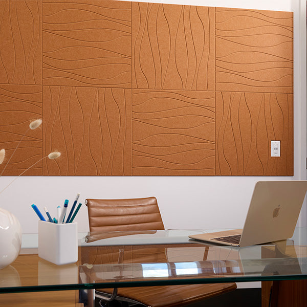 Cinnamon Felt Right Tile Design on Wall