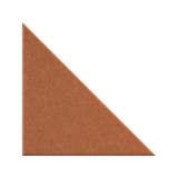 A single triangular wedge-shaped product in a warm terracotta or rust brown color, shown on a plain white background.