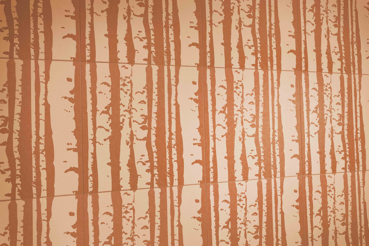 Textured pattern with vertical brown stripes on a beige background