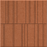 Cinnamon 9mm Engraved Offset felt sample with staggered vertical grooves