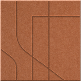 Cinnamon 9mm Engraved Subway felt sample with offset stepped line grooves