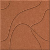 Cinnamon 9mm Engraved Topo felt sample with flowing topographic line grooves