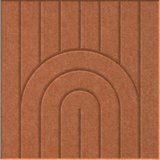 Cinnamon 9mm Engraved Zen felt sample with nested arch grooves