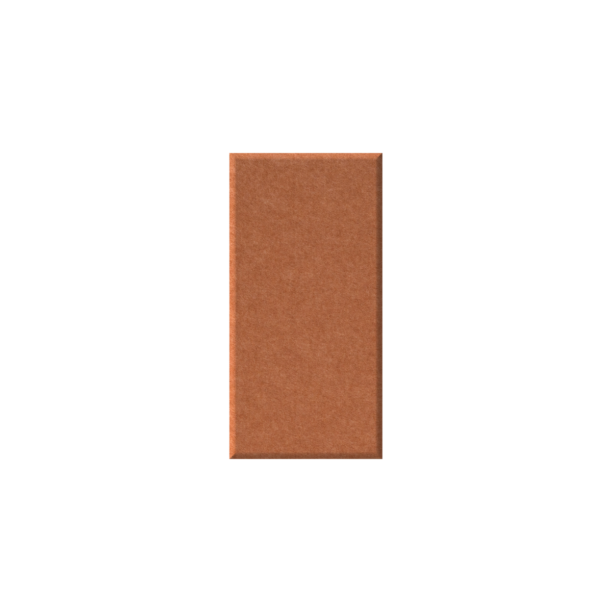 A rectangular copper-colored metallic swatch centered on a plain white background.