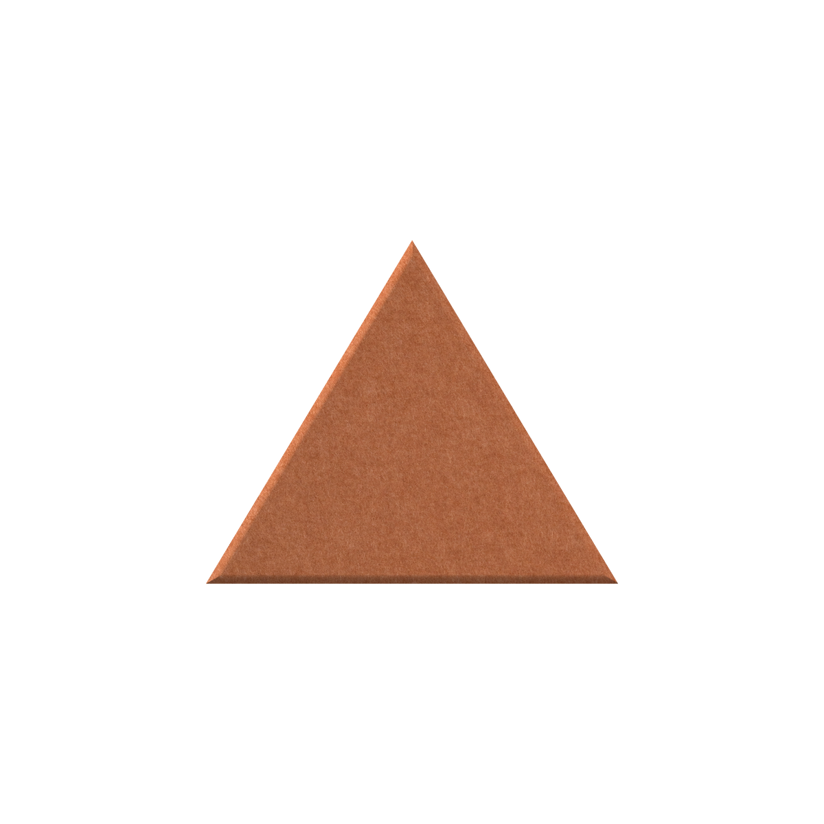 A single flat triangular color sample with a warm coppery brown texture, centered on a plain white background.