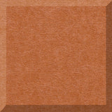 Terracotta-colored tile with textured surface and beveled edges.