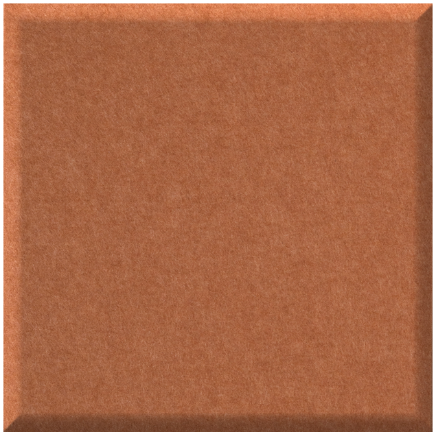 Terracotta quarter tile with a smooth, matte finish and beveled edges.
