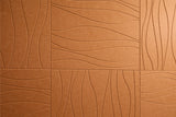 Orange acoustic wall panel texture with wavy pattern