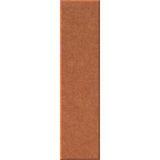 A vertical rectangular swatch of textured terracotta brown material on a plain white background.