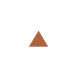A small, centered, upright brown triangle on a solid white background.