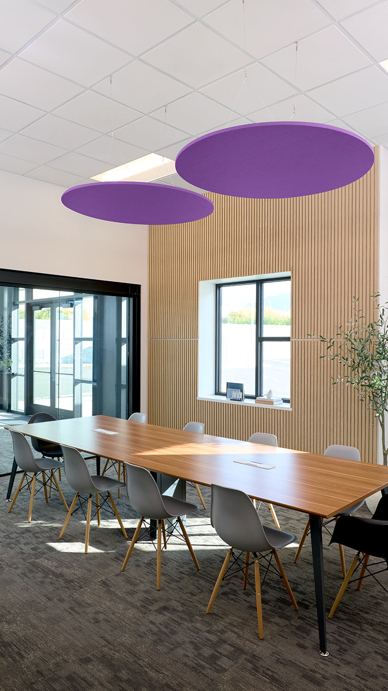 Acoustic Flat Ceiling Clouds in Conference Room