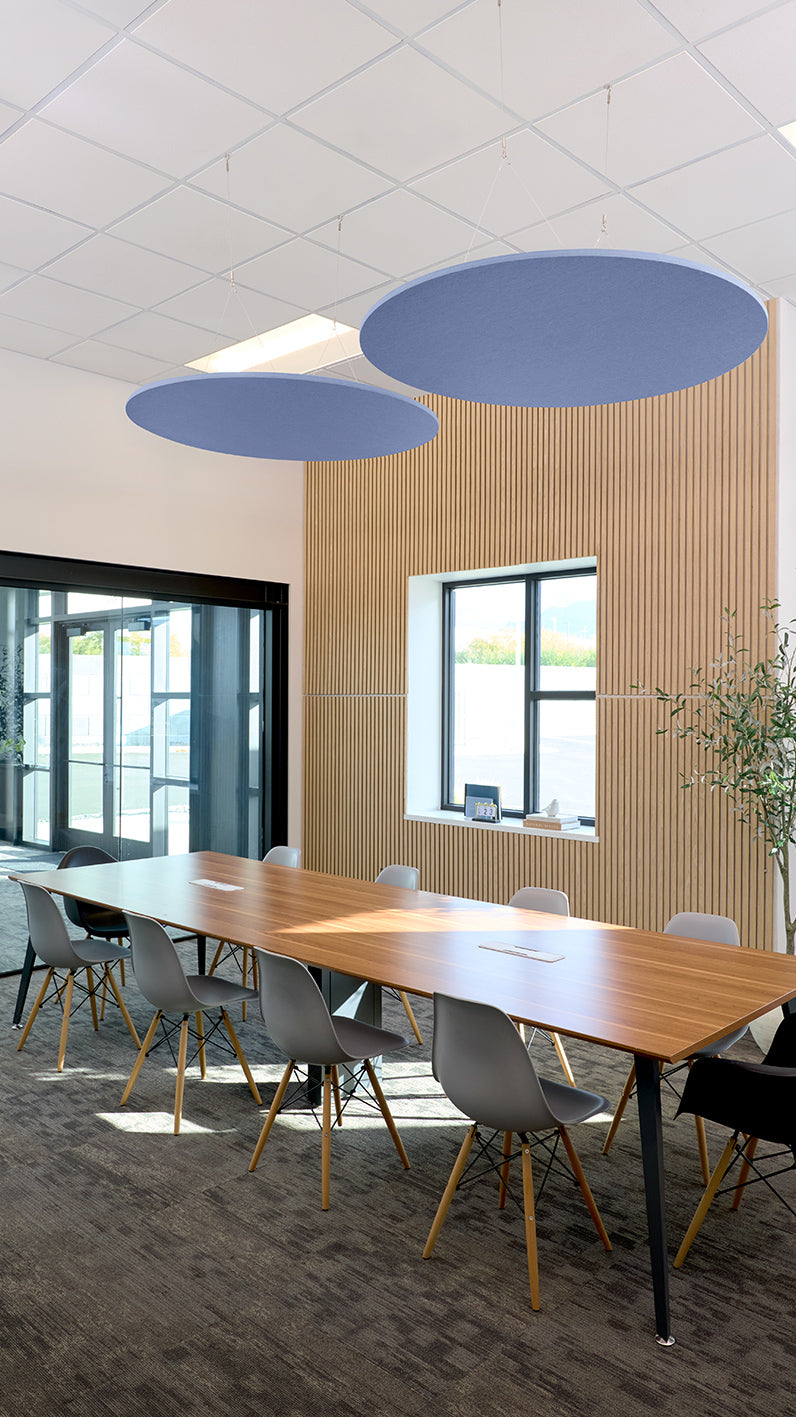 Acoustic Flat Ceiling Clouds in Conference Room