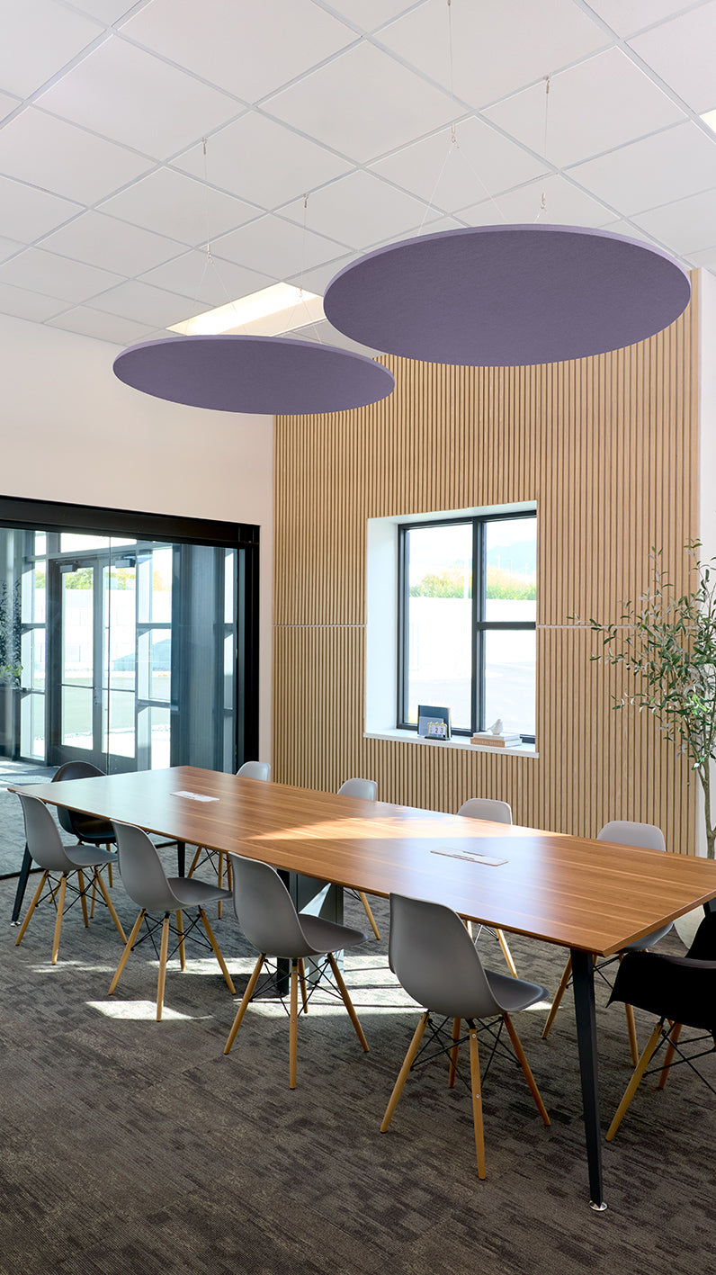 Acoustic Flat Ceiling Clouds in Conference Room