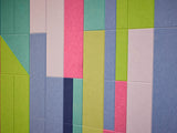 Colorful geometric pattern on a textured surface
