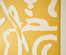 Felt Scribble Tiles on wall