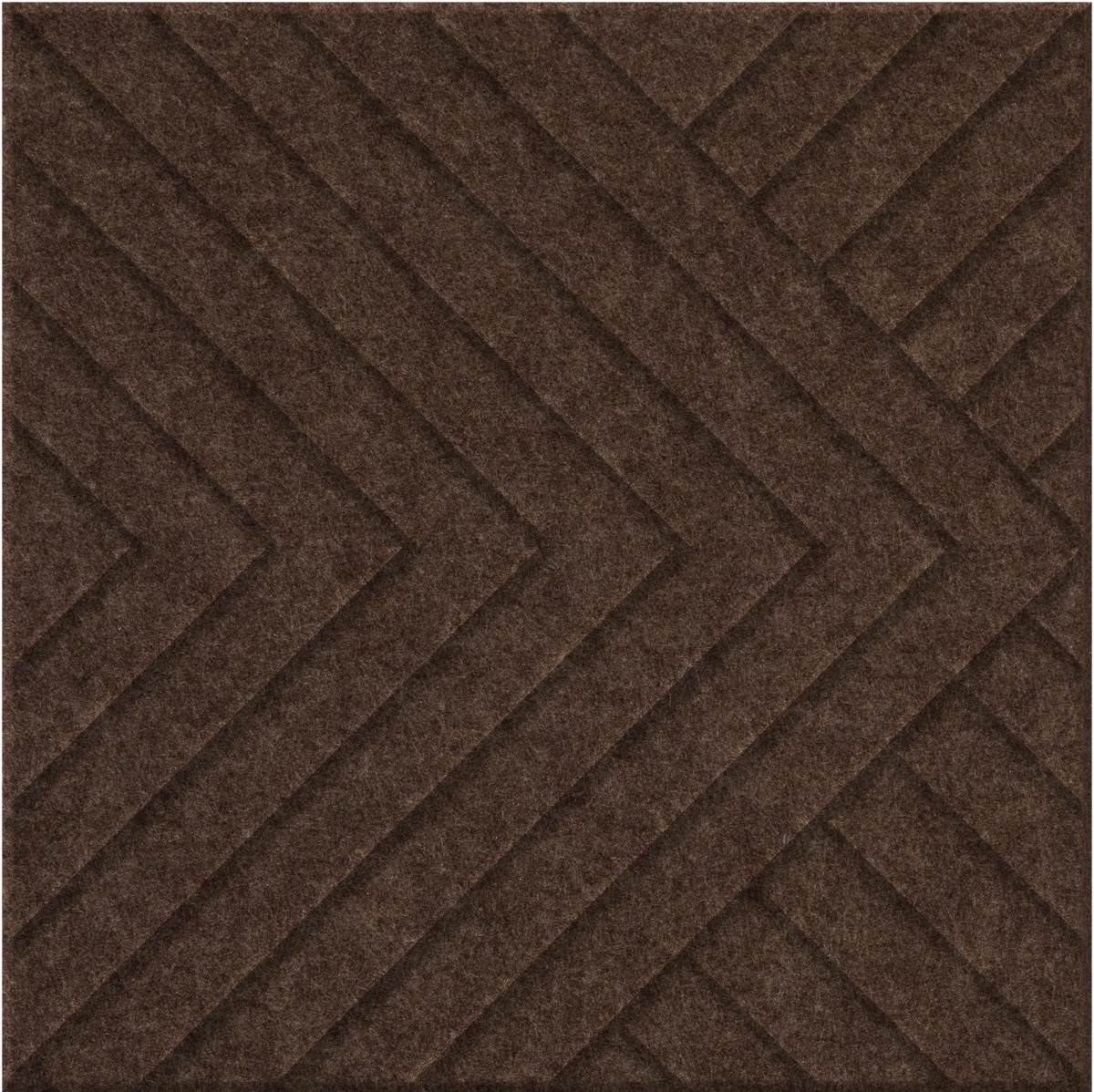 Cocoa 9mm Engraved Converge felt sample with chevron grooves