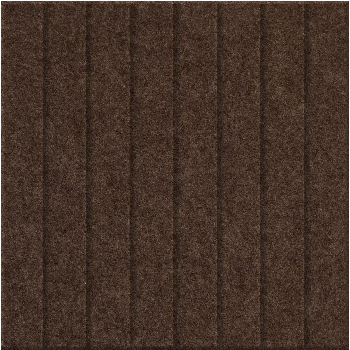 Cocoa 9mm Engraved Parallel felt sample with straight vertical grooves